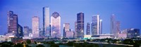 Houston Skyline Lit Up, Texas Fine Art Print