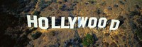 USA, California, Los Angeles, Aerial view of Hollywood Sign at Hollywood Hills Fine Art Print