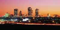 Fort Worth at dusk, Texas Fine Art Print