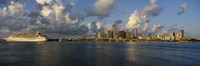 Cruise ship docked at a harbor, Miami, Florida, USA Fine Art Print