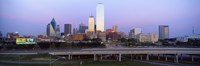 Dallas on a cloudy day, TX by Panoramic Images - 27" x 9"
