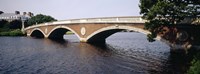 Arch bridge across a river, Anderson Memorial Bridge, Charles River, Boston, Massachusetts, USA Fine Art Print