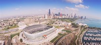 Aerial view of a stadium, Soldier Field, Chicago, Illinois by Panoramic Images - 27" x 12"