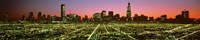 USA, Illinois, Chicago, High angle view of the city at night Fine Art Print