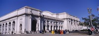 USA, Washington DC, Tourists walking in front of Union Station Fine Art Print