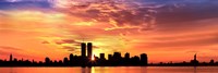 US, New York City, skyline, sunrise Fine Art Print