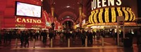 USA, Nevada, Las Vegas, The Fremont Street, Large group of people at a market street Fine Art Print