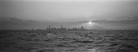 Sunset Over A City, Chicago, Illinois, USA Fine Art Print