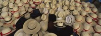 High Angle View Of Hats In A Market Stall, San Francisco El Alto, Guatemala by Panoramic Images - 27" x 9"