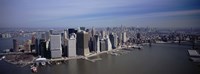 High Angle View Of Skyscrapers In A City, Manhattan, NYC, New York City, New York State, USA Fine Art Print