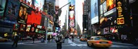 Traffic on a road, Times Square, New York City Fine Art Print