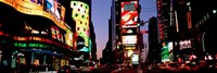 Times Square, New York City at night by Panoramic Images - 27" x 9"