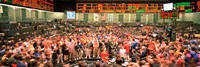 Large group of people on the trading floor, Chicago Board of Trade, Chicago, Illinois, USA Fine Art Print