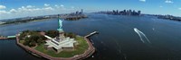 Aerial View of the Statue of Liberty, New York City Fine Art Print