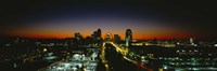 High Angle View Of A City Lit Up At Dawn, St. Louis, Missouri, USA Fine Art Print