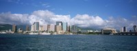 Buildings On The Waterfront, Downtown, Honolulu, Hawaii, USA Fine Art Print