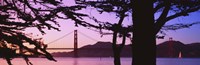 Suspension Bridge Over Water, Golden Gate Bridge, San Francisco, California, USA Fine Art Print