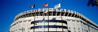 Flags in front of a stadium, Yankee Stadium, New York City Fine Art Print