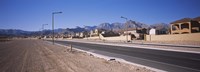 Houses in a row along a road, Las Vegas, Nevada, USA Fine Art Print