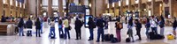 People waiting in a railroad station, 30th Street Station, Schuylkill River, Philadelphia, Pennsylvania, USA Fine Art Print