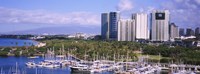 Boats in Ala Wai, Honolulu, Hawaii Fine Art Print