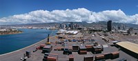 Cargo containers at a harbor, Honolulu, Oahu, Hawaii, USA 2007 Fine Art Print