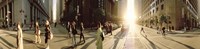 Group of people walking on the street, Montgomery Street, San Francisco, California, USA Fine Art Print