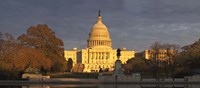Pond in front of a government building, Capitol Building, Washington DC, USA Fine Art Print
