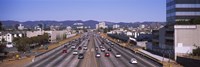 High angle view of cars on the road, 405 Freeway, City of Los Angeles, California, USA Fine Art Print