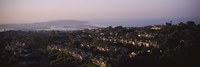 High angle view of buildings in a city, Mission Bay, La Jolla, Pacific Beach, San Diego, California, USA Fine Art Print