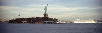 Statue on an island in the sea, Statue of Liberty, Liberty Island, New York City, New York State, USA Fine Art Print