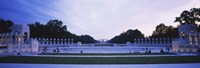 Tourists at a war memorial, National World War II Memorial, Washington DC, USA Fine Art Print