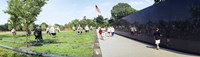 People visiting the Korean War Memorial, Washington DC, USA by Panoramic Images - 27" x 9" - $28.99