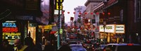 Traffic on a road, Grant Avenue, Chinatown, San Francisco, California, USA Fine Art Print
