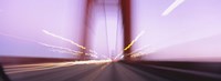 Traffic on a suspension bridge, Golden Gate Bridge, San Francisco, California, USA Fine Art Print