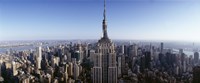 Aerial view of a cityscape, Empire State Building, Manhattan, New York City, New York State, USA Fine Art Print