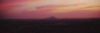 Red sky over Los Angeles, California Fine Art Print