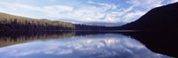 Reflection of clouds in a lake, Mt Hood viewed from Lost Lake, Mt. Hood National Forest, Hood River County, Oregon, USA Fine Art Print