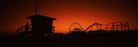 Santa Monica Pier, Santa Monica Beach, Santa Monica, California, USA Fine Art Print