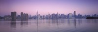 Buildings at the waterfront viewed from Queens, Empire State Building, Midtown Manhattan, New York City, New York State, USA Fine Art Print