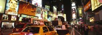 Buildings lit up at night in a city, Broadway, Times Square, Midtown Manhattan, Manhattan, New York City, New York State, USA by Panoramic Images - 27" x 9"