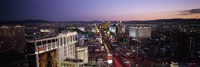 Aerial view of a city, Paris Las Vegas, The Las Vegas Strip, Las Vegas, Nevada, USA Fine Art Print