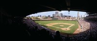 High angle view of a baseball stadium, Wrigley Field, Chicago, Illinois, USA by Panoramic Images - 27" x 9"