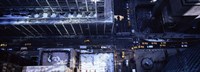 Aerial view of vehicles on the road in a city, New York City Fine Art Print