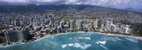 Aerial view of a city, Waikiki Beach, Honolulu, Oahu, Hawaii, USA by Panoramic Images - 27" x 9"