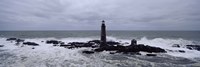 Lighthouse on the coast, Graves Light, Boston Harbor, Massachusetts, USA by Panoramic Images - 27" x 9"