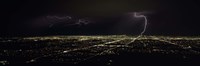 Lightning in the sky over a city, Phoenix, Maricopa County, Arizona, USA by Panoramic Images - 27" x 9"