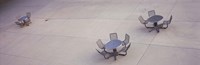 High angle view of tables and chairs in a park, San Jose, California, USA by Panoramic Images - 27" x 9"