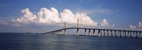 Suspension bridge across the bay, Sunshine Skyway Bridge, Tampa Bay, Gulf of Mexico, Florida, USA Fine Art Print