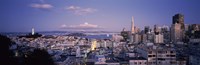 High angle view of a cityscape from Nob Hill, San Francisco, California Fine Art Print